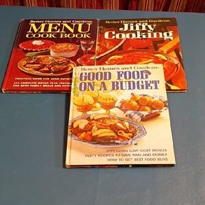 Better Homes and Gardens Cookbook Trio - Red, Orange, Yellow Covers